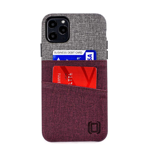 iPhone 11 Pro Max Luxe M2 Wallet Case [Maroon/Grey]