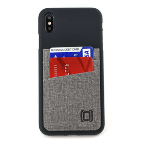 Luxe M2L Silicone Wallet Case for iPhone XS Max [Black/Grey]