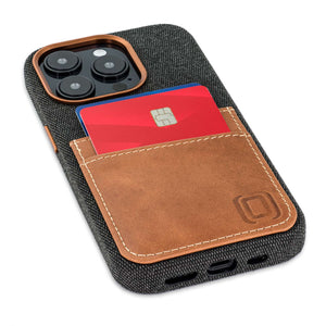 iPhone 14 Pro Fabric M2F Card Case [Light Brown]