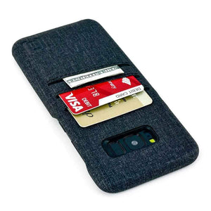 Canvas Card Case for Samsung Galaxy S8 & S8 Plus - Black Twill Samsung Case Dockem Galaxy S8 Black Luxe 