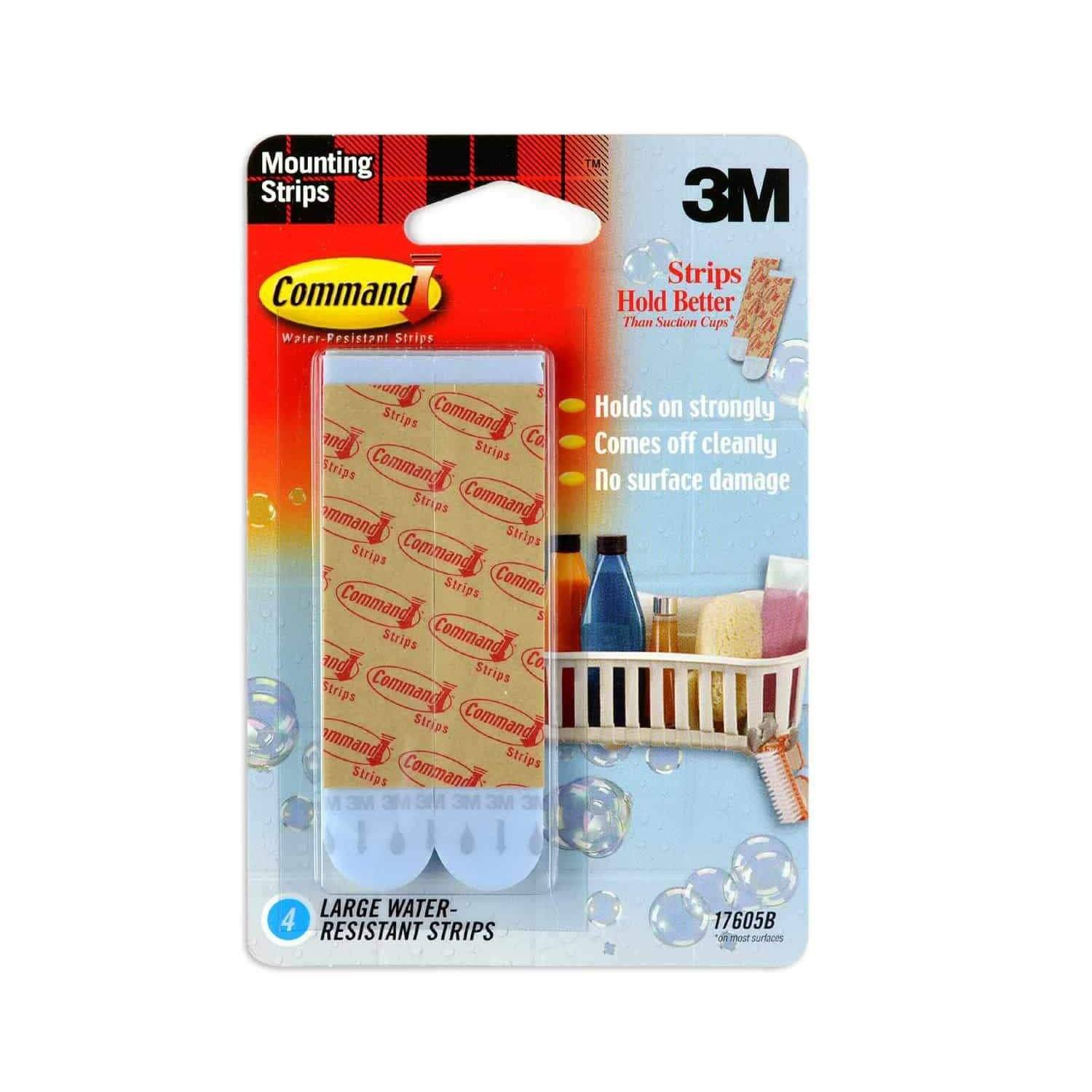 3M Command Water and Heat Resistant Strips - Damage-free adhesive - Dockem