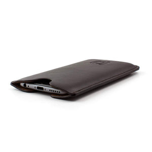 Executive Sleeve - Premium Synthetic Leather with Microfiber Lining - iPhones iPhone Sleeve Dockem iPhone 11 Dark Brown 