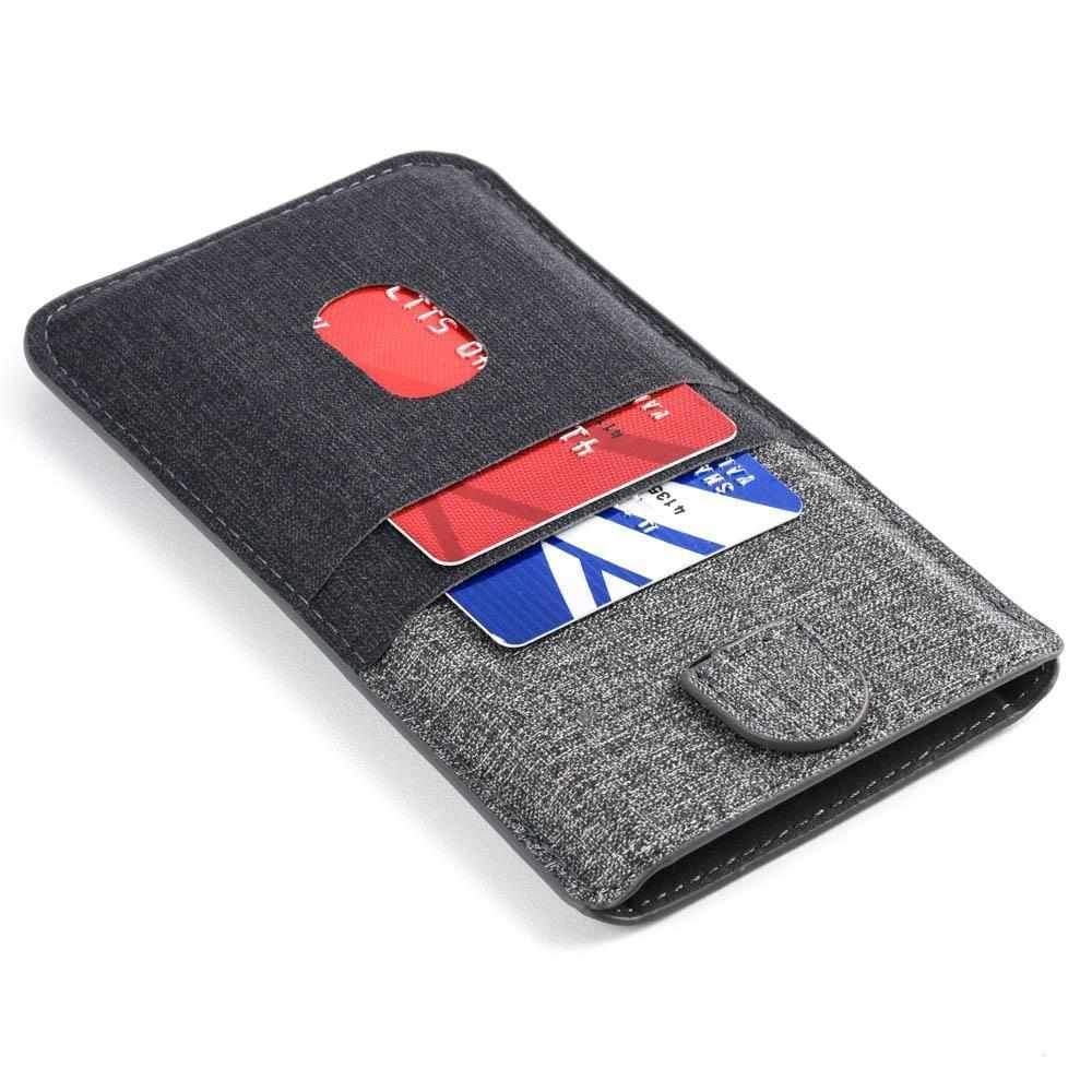Luxe Wallet Sleeve 2.0 with 4 Card Slots - iPhones iPhone Sleeve Dockem iPhone 7 Plus Black and Grey 