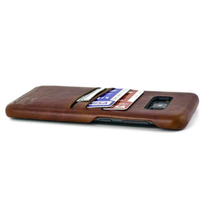 Slim Leather Wallet Case for Samsung Galaxy S8 & S8 Plus - Vintage Brown Samsung Case Dockem 