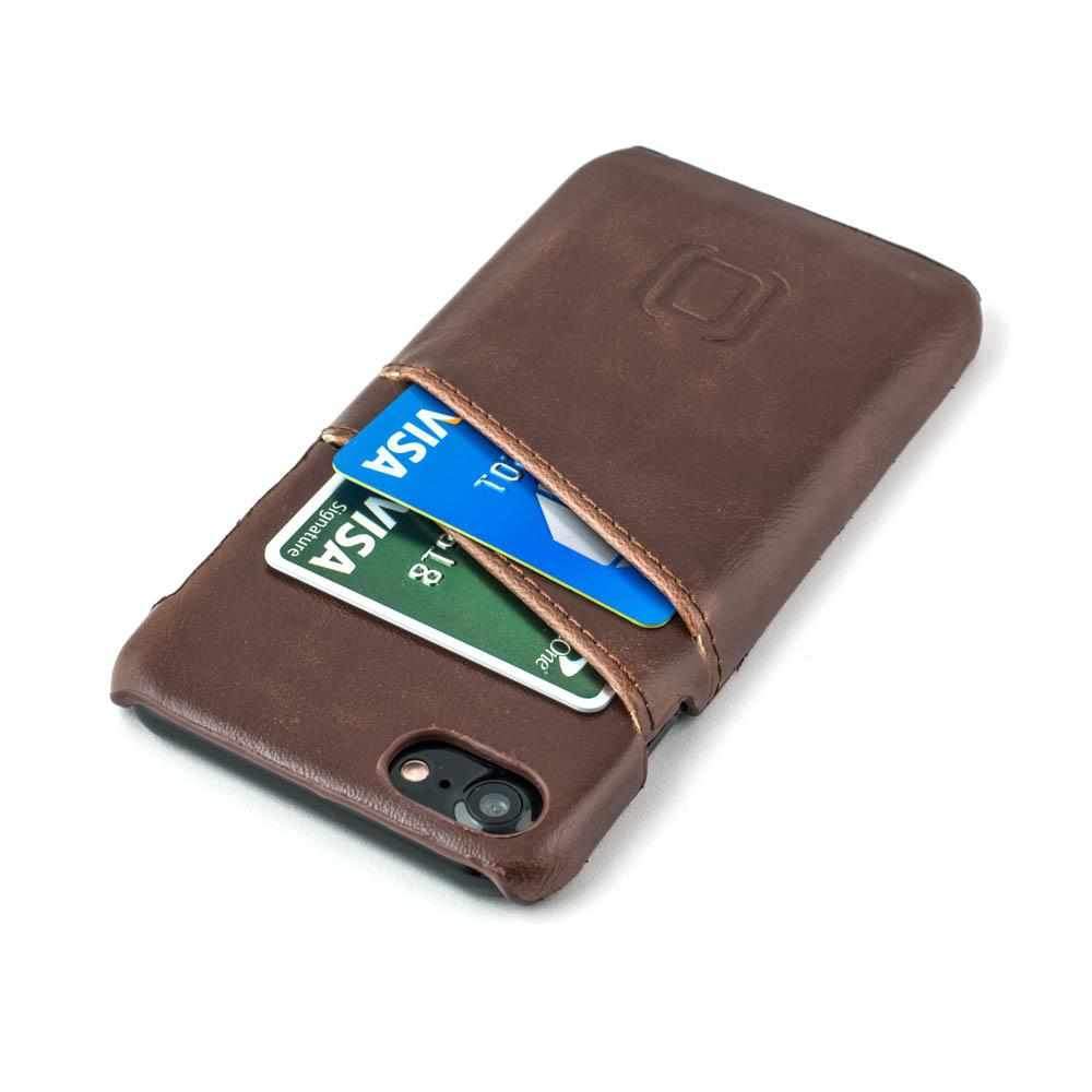 iPhone 6S Card Case by Dockem- Vintage Synthetic Leather Wallet Case, Ultra Slim Professional Executive Snap On Cover with 2 Card Holder Slots, Brown iPhone 6S Card Case by Dockem- Vintage Synthetic Leather Wallet Case, Ultra Slim Professional Executive Snap On Cover with 2 Card Holder Slots, Brown