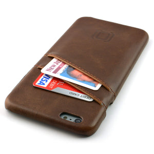 Synthetic Leather Shell Wallet Case for iPhones iPhone Case Dockem iPhone 6 Plus Vintage Brown 