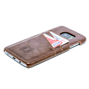 Synthetic Leather Wallet Case for Samsung Galaxy S7 & S7 Edge Samsung Case Dockem Galaxy S7 Edge Vintage Brown 