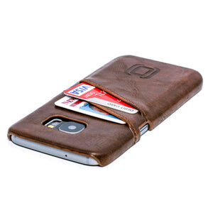 Synthetic Leather Wallet Case for Samsung Galaxy S7 & S7 Edge Samsung Case Dockem Galaxy S7 Vintage Brown 