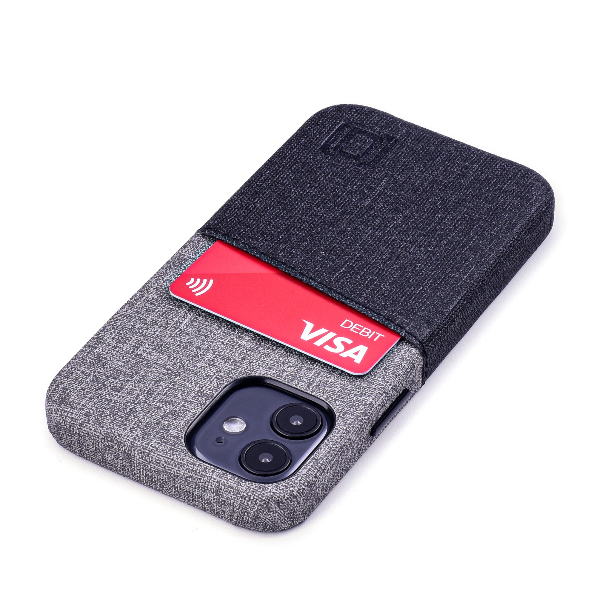 iPhone 12 Mini Luxe M2 Wallet Case [Black/Grey]