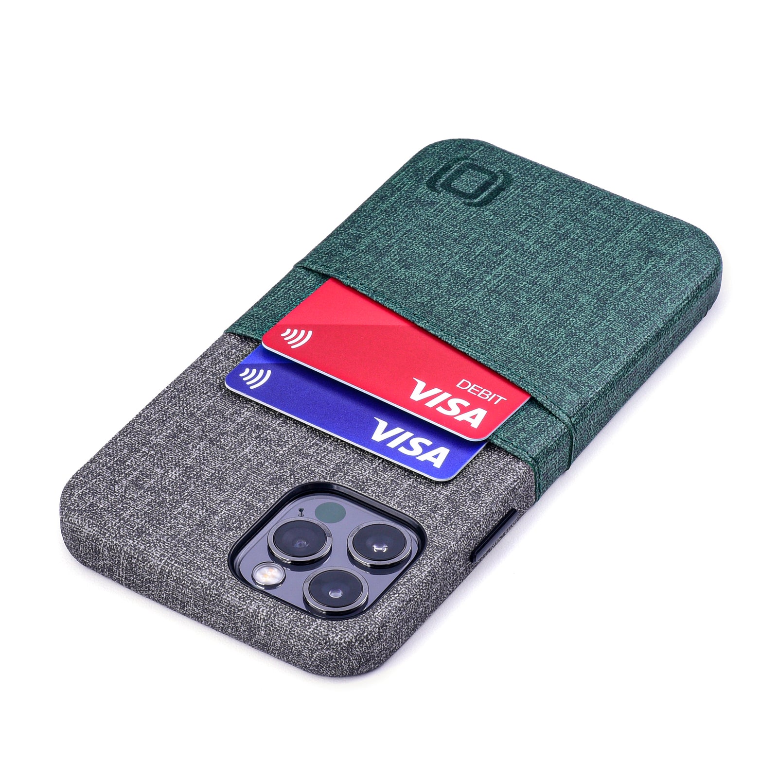 iPhone 12/12 Pro Luxe M2 Wallet Case [Green/Grey]