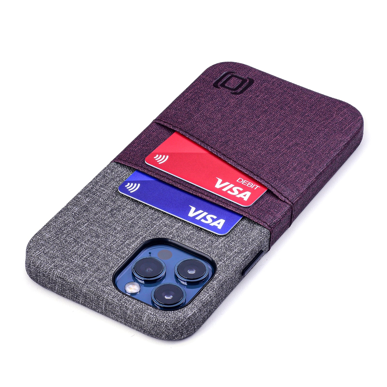iPhone 12 Pro Max Luxe M2 Wallet Case [Maroon/Grey]