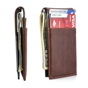 The Latcher and The Rȳd: The Modular Minimalist Wallet(s) Wallets Dockem Latcher Only Brown Virtuosa Genuine Leather 