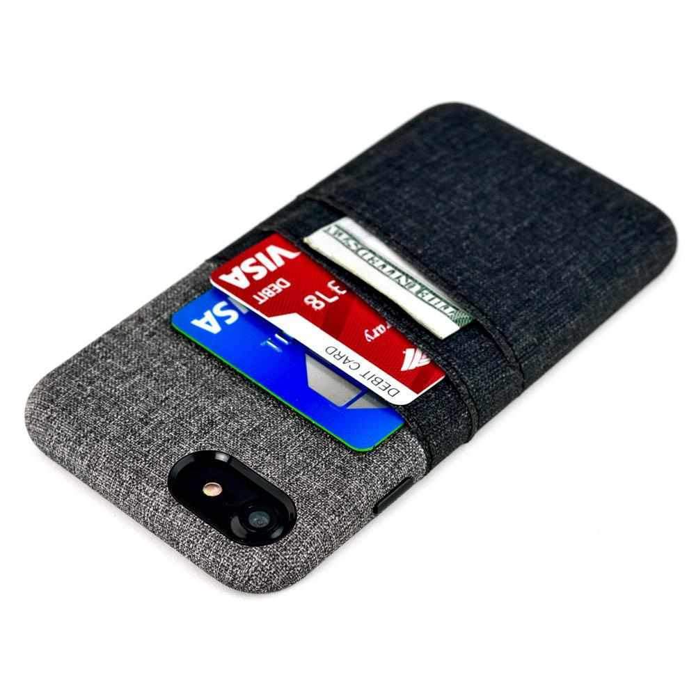 Twill Canvas Card and Cash Case for iPhone