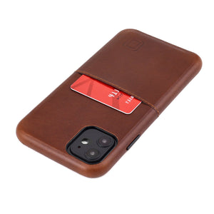 Virtuosa M1 Genuine Leather Card Case with 1 Lay-Flat Card Slot - iPhone iPhone Case Dockem iPhone 11 Brown Virtuosa 