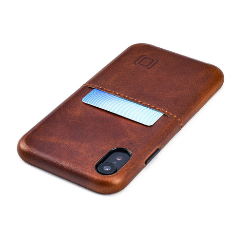 Virtuosa M1 Genuine Leather Card Case with 1 Lay-Flat Card Slot - iPhone iPhone Case Dockem iPhone 11 Pro Max Brown Virtuosa 